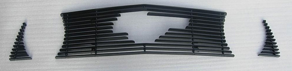 2010-12 Mustang GT 3pc Upper Billet Grille - With Pony Cut out - BLACK